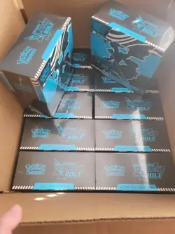 SEALED Pokemon TCG S&V Black Bolt ETB Lot of 10 with Case Box - Image 1