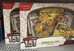 Pokemon TCG Scarlet & Violet 151 Zapdos EX Collection Box Sealed LOT OF TWO - Image 1