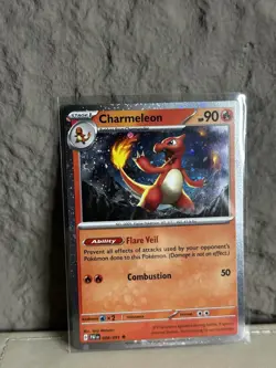 2023 Pokemon Scarlet & Violet Paldean Fates Charmeleon 8 /91 Cosmic Holo Promo - Image 1