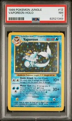 1999 POKEMON JUNGLE #12 VAPOREON-HOLO PSA 7 NM - Image 1