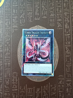 Cyber Dragon Infinity RA04-EN068 Platinum Secret Rare 1st Edition NM Yugioh - Image 3