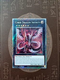 Cyber Dragon Infinity RA04-EN068 Platinum Secret Rare 1st Edition NM Yugioh - Image 4