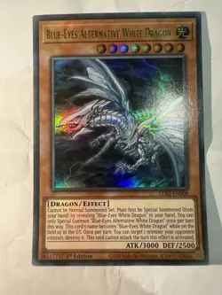 Yugioh - Blue-Eyes Alternative White Dragon LDS2-EN008 1st Ultra Rare (Green) NM - Image 1