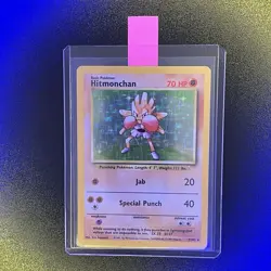 🔥 Hitmonchan 7/102 🔥 Original Holo Rare Base Set Pokemon Card 1999 WOTC TCG - Image 1