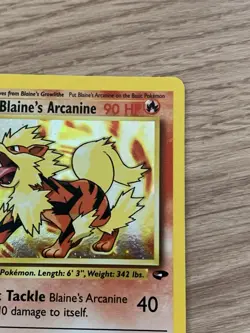 Pokemon TCG Card Blaine's Arcanine 1/132 Gym Challenge Holo Rare Vintage WOTC - Image 4