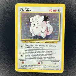 🔥 Clefairy 5/102 🔥 Original Holo Rare Base Set Pokemon Card 1999 WOTC TCG - Image 3