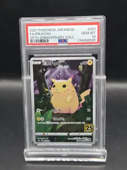 PSA 10 Pikachu 001/028 S8a 25th Anniversary Full Art Japanese Pokemon Card - Image 1