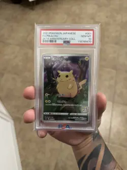 PSA 10 Pikachu 001/028 S8a 25th Anniversary Full Art Japanese Pokemon Card - Image 1