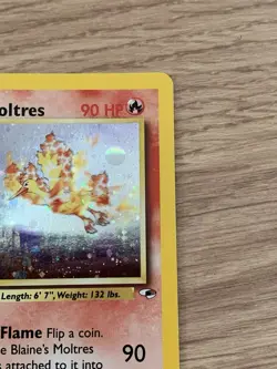 Blaine’s Moltres Rare Holo Gym Heroes 1/132 Pokemon Card WOTC Vintage - Image 4
