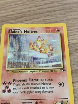 Blaine’s Moltres Rare Holo Gym Heroes 1/132 Pokemon Card WOTC Vintage - Image 5