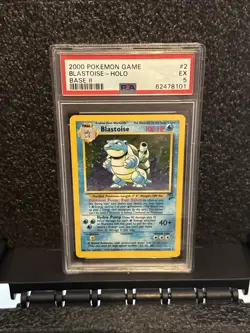 Pokemon TCG Base Set 2 Blastoise Holo Rare Card 2 /130 2000 PSA 5 - Image 1