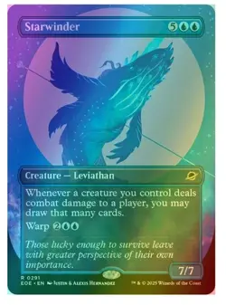 NM In Hand Starwinder Ships Now FOIL Borderless Full Art Card Draw MTG EOE - Image 1