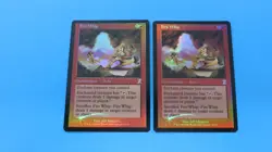 2x FOIL FIRE WHIP AURA TIMESHIFTED MTG MAGIC THE GATHERING NM / UNPLAYED - Image 1