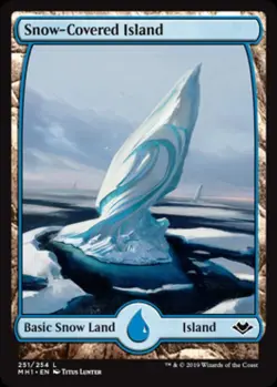 MTG English Snow-Covered Island NM Foil Modern Horizons - Image 1