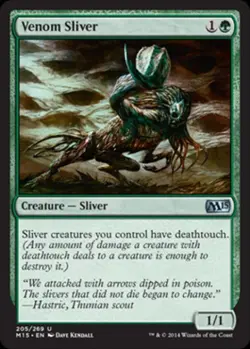 Venom Sliver - Medium Play MTG Magic 2015 Core Set - Image 1
