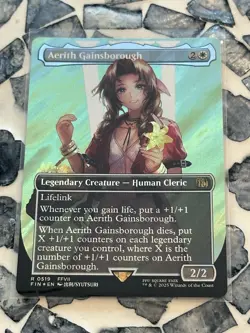 Aerith Gainsborough (Borderless) (Surge Foil) Final Fantasy Foil MTG - Image 1