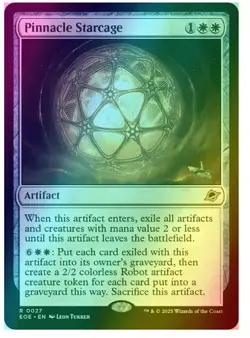 NM In Hand Pinnacle Starcage Ships Now FOIL EOE Rare Stax Board Wipe MTG - Image 1