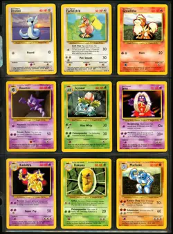 1999 Pokemon Base Set COMPLETE Unlimited Edition NON HOLO Cards #17-102 Lot RARE - Image 3