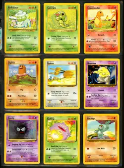 1999 Pokemon Base Set COMPLETE Unlimited Edition NON HOLO Cards #17-102 Lot RARE - Image 5