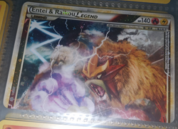 Entei & Raikou [Legend] #90 Pokemon Unleashed | Top Half Only | UNGRADED + FLAW - Image 1