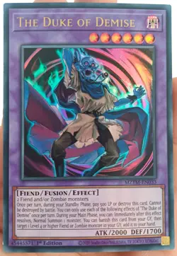 The Duke of Demise MZTM-EN033 Ultra Rare 1st Edition Near Mint YuGiOh TCG - Image 1