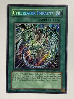 Yugioh Secret Rare Cyberdark Impact! Print Bleed TAEV-EN054 1st Edition VLP/NM - Image 1