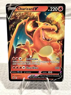 Pokemon Card Charizard V 018/159 Crown Zenith Ultra Rare Near Mint - Image 2
