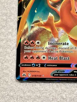 Pokemon Card Charizard V 018/159 Crown Zenith Ultra Rare Near Mint - Image 5