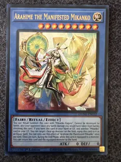 Yugioh Arahime the Manifested Mikanko DUNE-EN032 Ultra Rare 1st Edition NM - Image 1