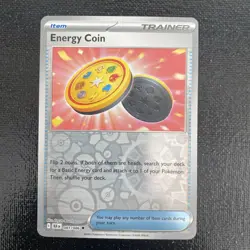 Pokemon TCG Energy Coin 081/086 Black Bolt Trainer Card Reverse Holo - Image 1
