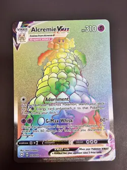Pokemon Alcremie VMAX TCG Shining Fates Holo Card 073/072 - Image 1