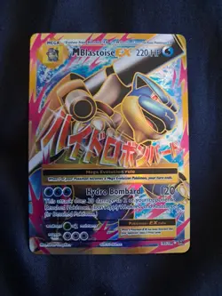 Pokemon TCG Mega-Blastoise-EX Evolutions Holo Full Art Ultra Rare Card 102/108 - Image 1