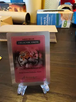 Cat 1/1~ Aaron Miller Metal MTG Token - Signed by Artist - Magic the Gathering - Image 2