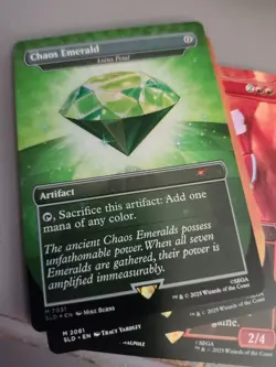 Chaos Emerald (7031) Green Foil - Lotus Petal - Sonic Secret Lair - Magic MTG - Image 2