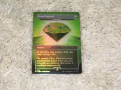 Chaos Emerald (7031) Green Foil - Lotus Petal - Sonic Secret Lair - Magic MTG - Image 1