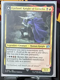 Garland, Knight of Cornelia - Reg - MTG - Final Fantasy - 0221 - UNCOMMON ~ NM - Image 2