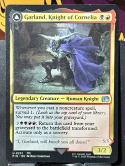 Garland, Knight of Cornelia - Reg - MTG - Final Fantasy - 0221 - UNCOMMON ~ NM - Image 3