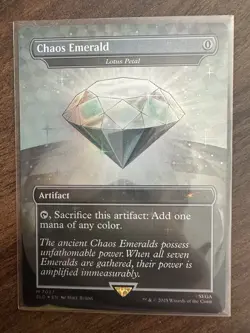 MTG Secret Lair White Chaos Emerald Foil Lotus Petal Sonic 7037 Magic - Image 1