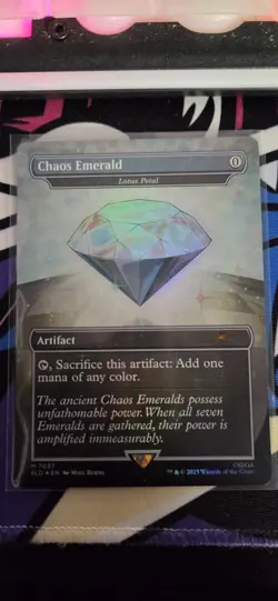 MTG Secret Lair White Chaos Emerald Foil Lotus Petal Sonic 7037 Magic - Image 1