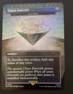 MTG Secret Lair White Chaos Emerald Foil Lotus Petal Sonic 7037 Magic - Image 1