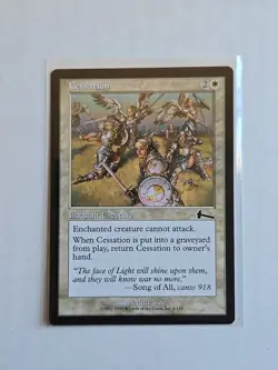Cessation - Urza's Legacy - LP - MTG Magic - Common - Enchant Creature - Image 1