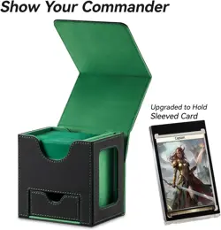 Patented MTG Commander Box - Stylish Dual-Sleeve Storage with Dice Tray Included - Image 5