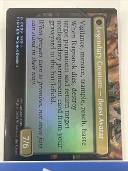 Fang Fearless l'Cie 0099 MTG FINAL FANTASY Uncommon NM Foil - Image 2