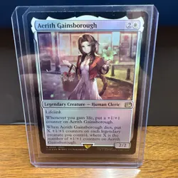 MTG Magic The Gathering Aerith Gainsborough Foil FIN Rare Final Fantasy - Image 1