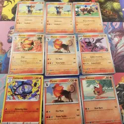 Pokemon TCG Common Uncommon Fire Types Lot Charmander Magmar - Image 5