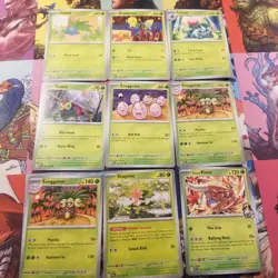 Pokemon TCG Mix Rarity Grass Type Pokemon Bulbasaur Celebi Scyther - Image 2
