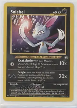 Sneasel German Pokemon Neo Genesis #25 2000 15fy - Image 1