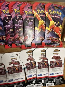 18 PACKS Destined Rivals 18x Booster Sleeved Hanger Packs Pokemon - Image 4