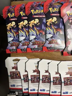 18 PACKS Destined Rivals 18x Booster Sleeved Hanger Packs Pokemon - Image 5
