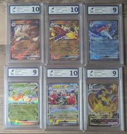 6 x POKEMON GRADED BUNDLE ALL ULTRA RARE V EX - RKT GRADED - Image 1